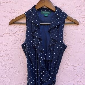 Navy Polka Dot Dress Lauren Ralph Lauren